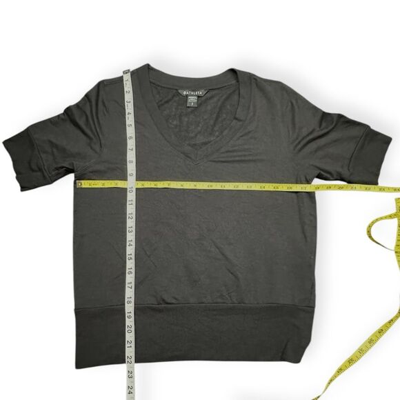 ATHLETA Women’s Black Short Sleeve Step Forward Sweatshirt Tee Size Small Petite - Picture 8 of 8